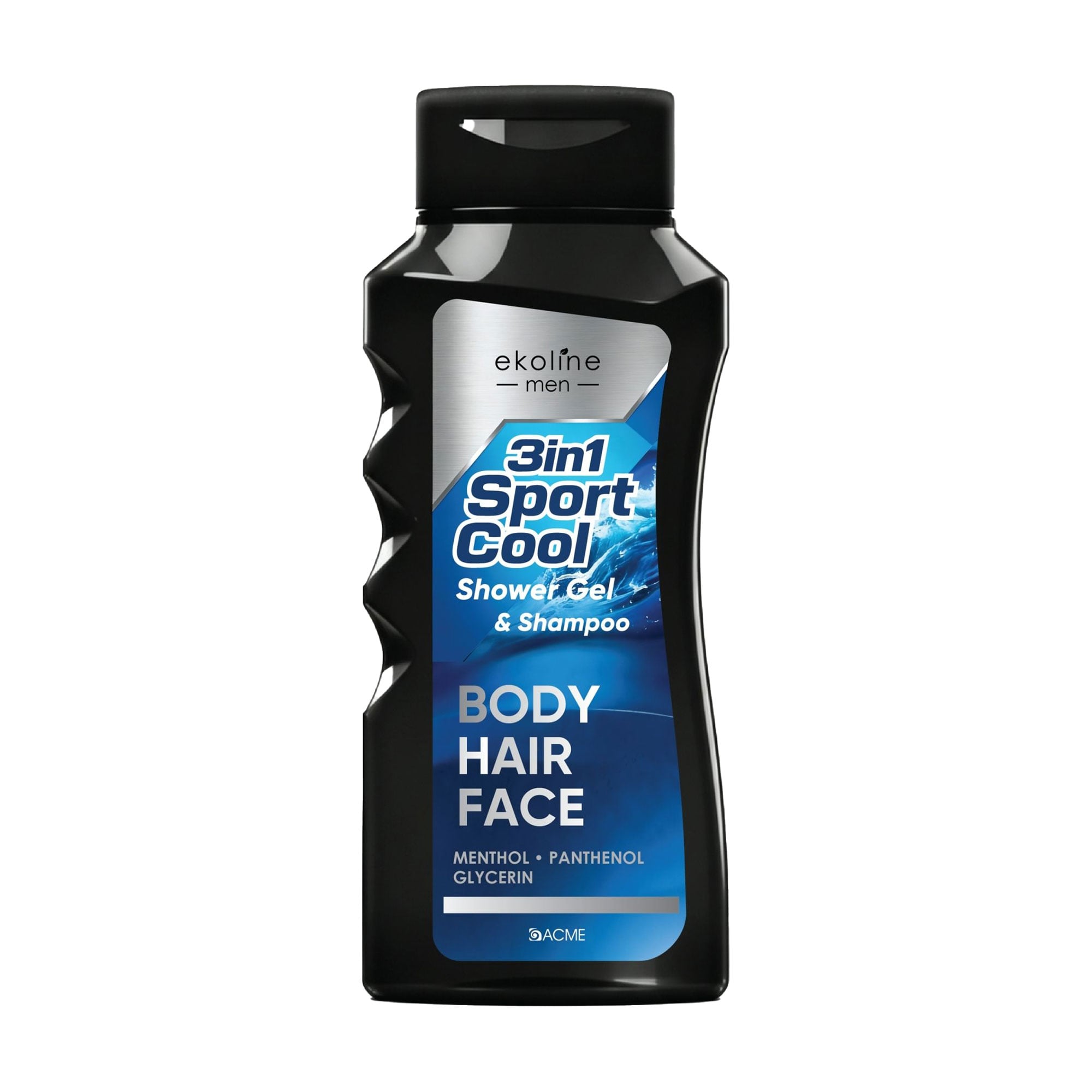 Чоловічий гель-шампунь для тіла, волосся та обличчя 3 в 1 Acme EkoLine Men Sport Cool Shower Gel &amp; Shampoo, 400 мл